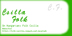 csilla folk business card